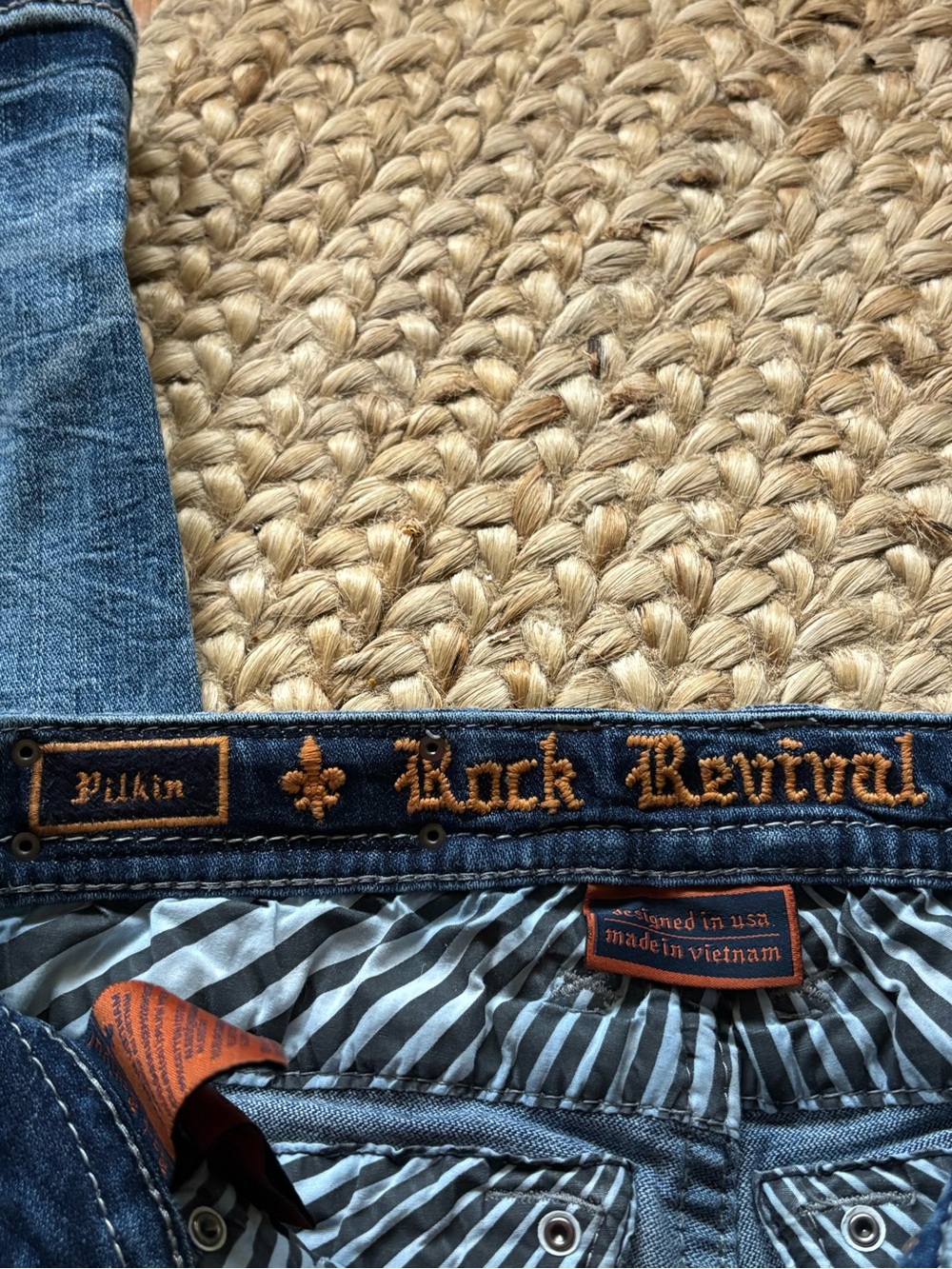 Rock Revival Distressed Blue Skinny Jeans Size 27 - Picture 7 of 14